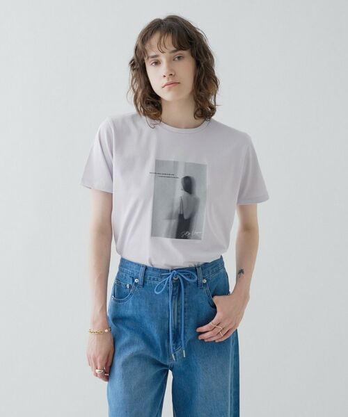cloenc / クロエンス Tシャツ | フォトプリントTシャツ｜リサイクルポリエステル（ラベンダー(280)）