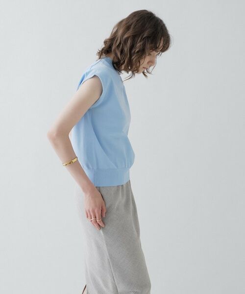 cloenc / クロエンス ニット・セーター | 【接触冷感／マシンウォッシュ】フレンチスリーブニット | 詳細21