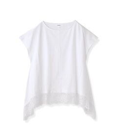cloenc / クロエンス Tシャツ | 【ひんやり／UVカット】レース フレンチスリーブプルオーバー