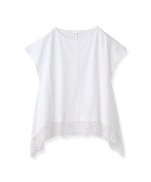cloenc / クロエンス Tシャツ | 【ひんやり／UVカット】レース フレンチスリーブプルオーバー | 詳細1