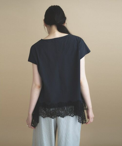 cloenc / クロエンス Tシャツ | 【ひんやり／UVカット】レース フレンチスリーブプルオーバー | 詳細12