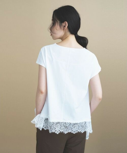 cloenc / クロエンス Tシャツ | 【ひんやり／UVカット】レース フレンチスリーブプルオーバー | 詳細19