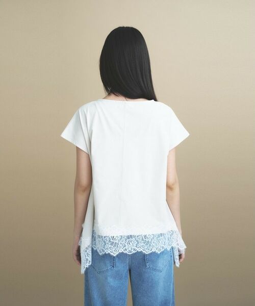 cloenc / クロエンス Tシャツ | 【ひんやり／UVカット】レース フレンチスリーブプルオーバー | 詳細23