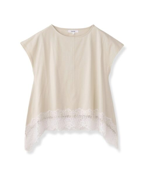 cloenc / クロエンス Tシャツ | 【ひんやり／UVカット】レース フレンチスリーブプルオーバー | 詳細3