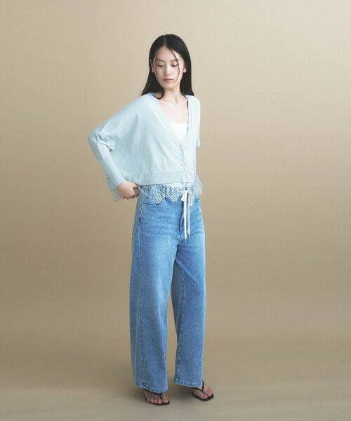 cloenc / クロエンス デニムパンツ | DeniMoove カットデニム ドロストパンツ【360°ストレッチ】 | 詳細1