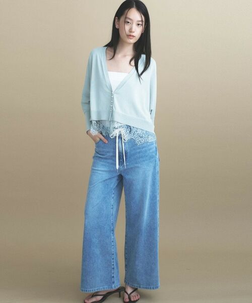 cloenc / クロエンス デニムパンツ | DeniMoove カットデニム ドロストパンツ【360°ストレッチ】 | 詳細3