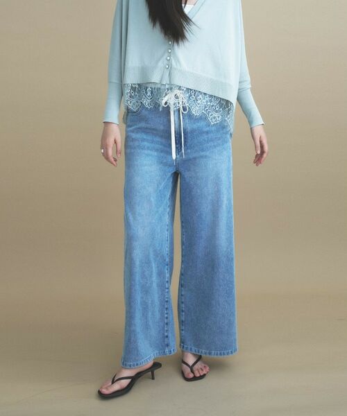cloenc / クロエンス デニムパンツ | DeniMoove カットデニム ドロストパンツ【360°ストレッチ】 | 詳細5