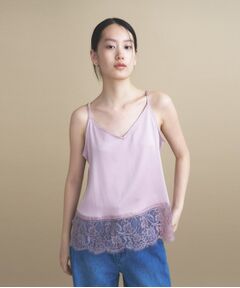 cloenc / クロエンス キャミソール・チューブトップ | 【手洗い可】サテンレースキャミソール