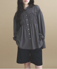 cloenc / クロエンス シャツ・ブラウス | 【マシンウォッシュ】シャーリング チュニックブラウス