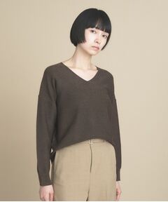 cloenc / クロエンス ニット・セーター | 【美フォルム】Vネックラメガーターニット