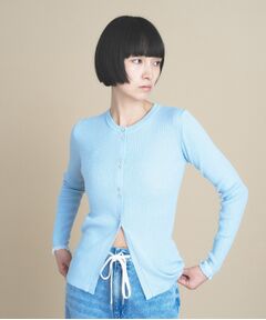 cloenc / クロエンス カーディガン・ボレロ | Relaxy Rich シルクカシミヤ混 リブニットカーディガン