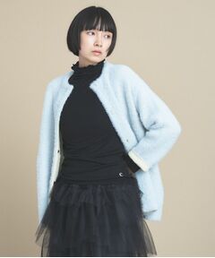 cloenc / クロエンス カーディガン・ボレロ | フェザーヤーンニットカーディガン