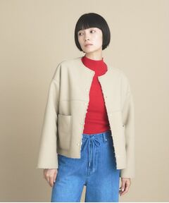 cloenc / クロエンス レザーブルゾン・ジャケット | 【2WAY】リバーシブルボアブルゾン