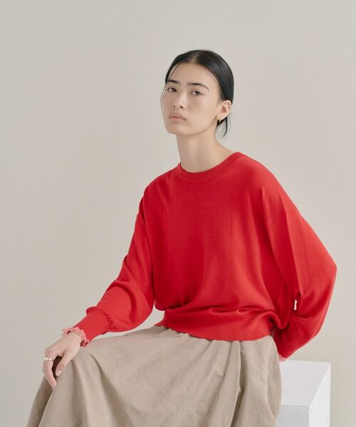 cloenc / クロエンス ニット・セーター | 【WEB限定カラーあり】Relaxy Rich シルクカシミヤ混 クルーニット（レッド(063)）