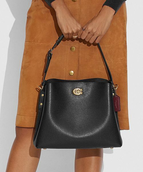 COACH コーチ ウィロウ ショルダー バッグ 黒