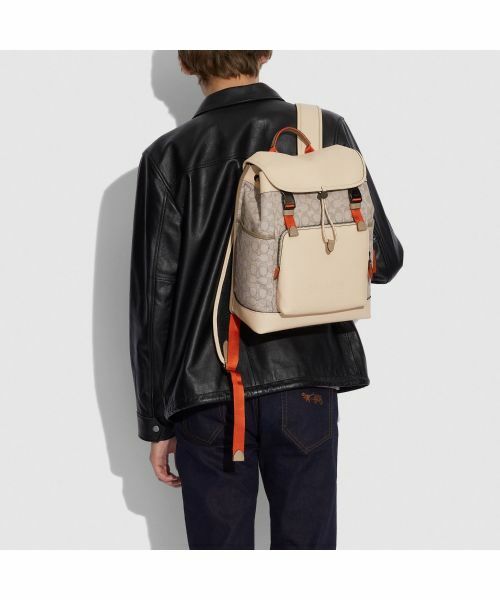 リーグ フラップ バックパック シグネチャー ジャカード リュック バックパック Coach コーチ ファッション通販 タカシマヤファッションスクエア