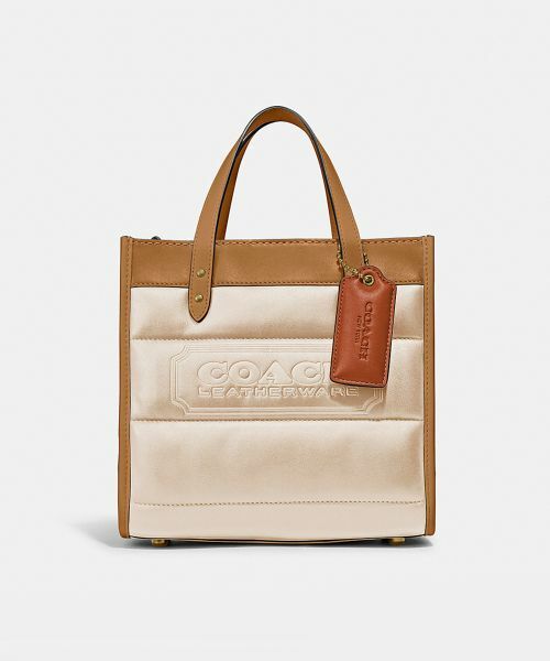 COACH メンズトート 38 カラーブロックケ リーグリーンダーク サドル 