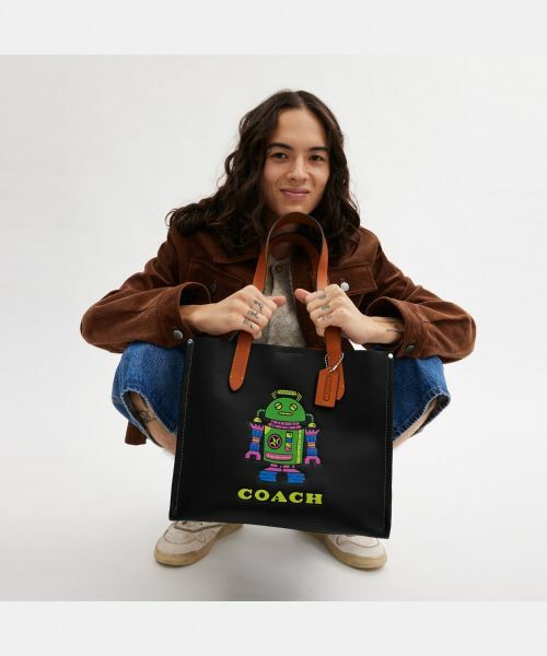 coach コズミック　コーチ リレー トート 34 ロボット　メンズ　トート底鋲x4