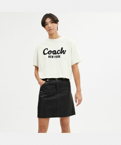 COACH / コーチ Tシャツ | カーシヴ シグネチャー クロップド Tシャツ | 詳細2