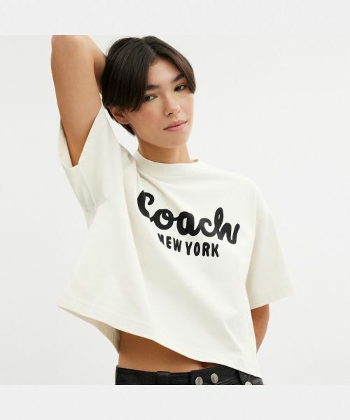 COACH / コーチ Tシャツ | カーシヴ シグネチャー クロップド Tシャツ | 詳細6