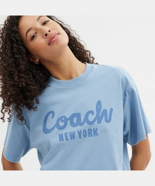 COACH / コーチ Tシャツ | カーシヴ シグネチャー クロップド Tシャツ | 詳細4
