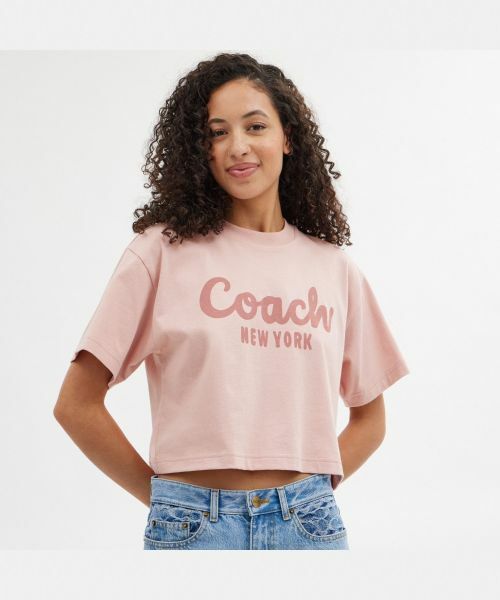 COACH / コーチ Tシャツ | カーシヴ シグネチャー クロップド Tシャツ | 詳細2