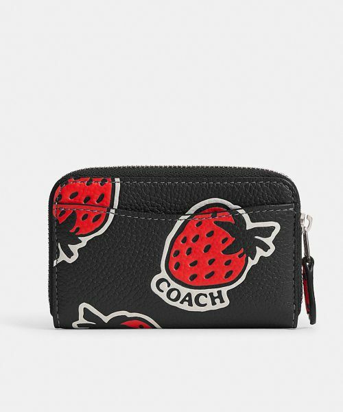 COACH / コーチ カードケース・名刺入れ・定期入れ | スモール ジップ アラウンド カード ケース・ストロベリー プリント | 詳細1