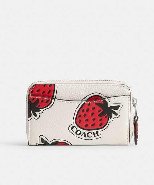 COACH / コーチ カードケース・名刺入れ・定期入れ | スモール ジップ アラウンド カード ケース・ストロベリー プリント | 詳細2