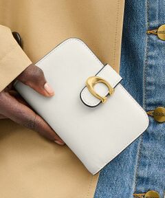 コーチ エッセンシャルデニム ミニジップウォレット【美品】 COACH 2025新作セール 即発送可能 コーチ 二つ折り財布 デニム