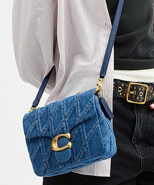 COACH/コーチ タイムズ スクエア タビー ショルダー バッグ・キルティング BLUE ONE COACH/コーチ タイムズ スクエア タビー ショルダー バッグ・キルティング BLUE ONE