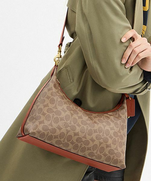 COACH/コーチ ジュリエット ショルダー バッグ・シグネチャー キャンバス BROWN ONE COACH/コーチ ジュリエット ショルダー バッグ・シグネチャー キャンバス BROWN ONE
