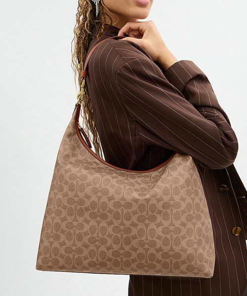 COACH/コーチ ジュリエット ショルダー バッグ 38・シグネチャー キャンバス BROWN ONE COACH/コーチ ジュリエット ショルダー バッグ 38・シグネチャー キャンバス BROWN ONE