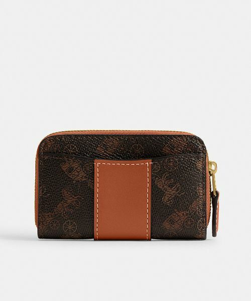 新作 COACH エッセンシャル スモール カード ケース★フローラル COACH カードケース エッセンシャル スモール ジップ アラウンド