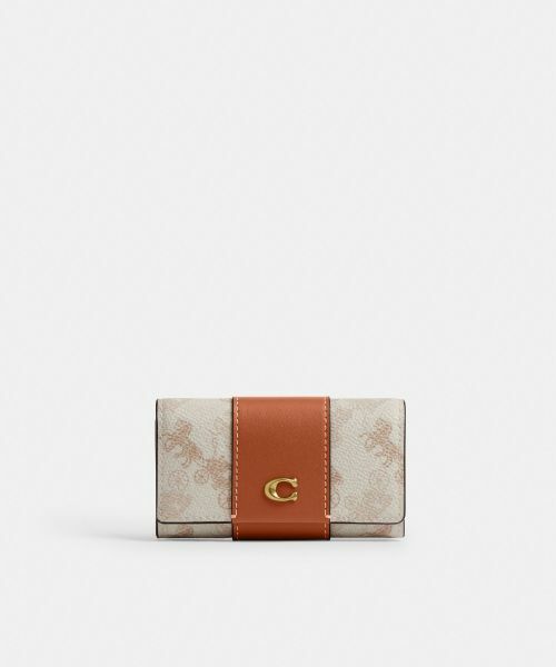 COACH/コーチ エッセンシャル 6 リング キー ケース・ホース アンド キャリッジ プリント WHITE ONE COACH/コーチ エッセンシャル 6 リング キー ケース・ホース アンド キャリッジ プリント WHITE ONE