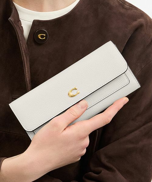 COACH/コーチ ミラ ロング フラップ ウォレット WHITE ONE COACH/コーチ ミラ ロング フラップ ウォレット WHITE ONE