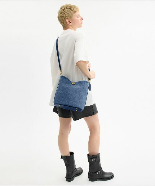 COACH ☆ ウィロウ ソフト スモール デニム バケット バッグ COACH 期間限定セール コーチ CAT44 ウィロウ ソフト バケット