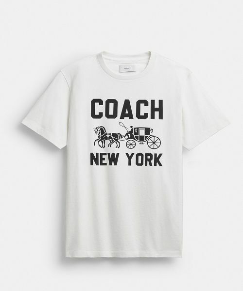 ★オシャレ★【Coach】ロゴ スクエア 半袖 Tシャツ COACH OUTLET｜【公式】シグネチャー スクエア Tシャツ