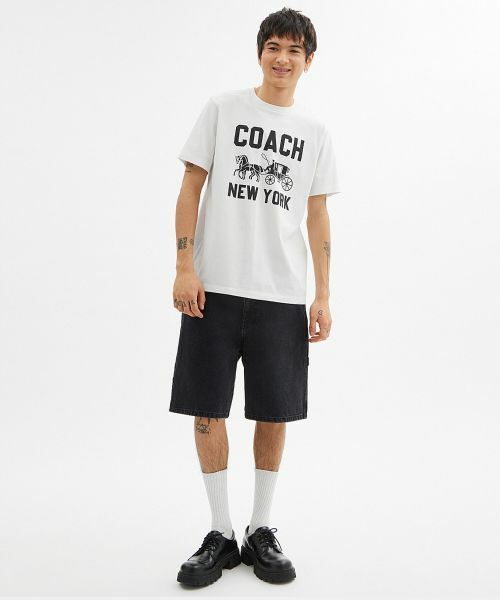 美品　COACH コーチ　ホースアンドキャリッジ　Sサイズ　Tシャツ ブラック 公式】COACH – コーチ | ホース アンド キャリッジ Tシャツ