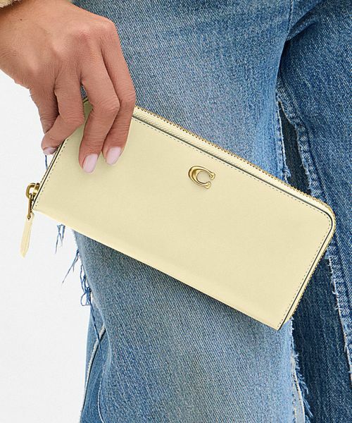 COACH/コーチ エッセンシャル スリム アコーディオン ジップ ウォレット BEIGE ONE COACH/コーチ エッセンシャル スリム アコーディオン ジップ ウォレット BEIGE ONE