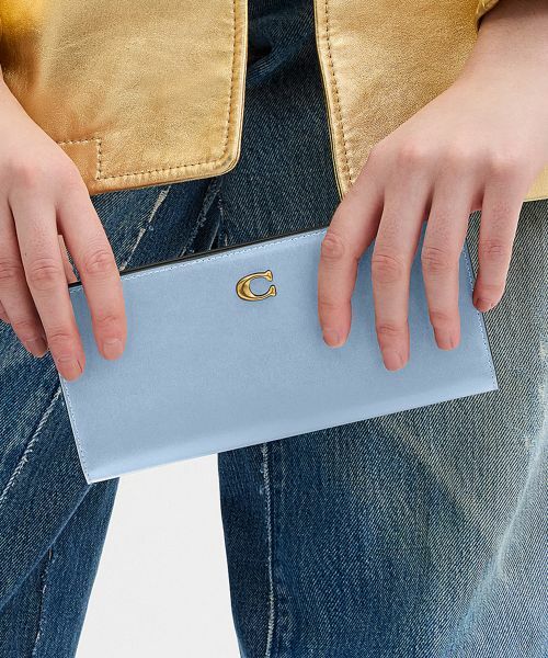 COACH/コーチ エッセンシャル スキニー ウォレット BLUE ONE COACH/コーチ エッセンシャル スキニー ウォレット BLUE ONE