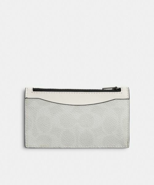 COACH/コーチ ジップ カード ケース シグネチャー キャンバス WHITE ONE COACH/コーチ ジップ カード ケース シグネチャー キャンバス WHITE ONE