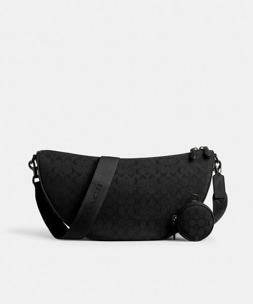 COACH/コーチ ホール ソフト スリング バッグ 45・シグネチャー ジャカード BLACK ONE COACH/コーチ ホール ソフト スリング バッグ 45・シグネチャー ジャカード BLACK ONE