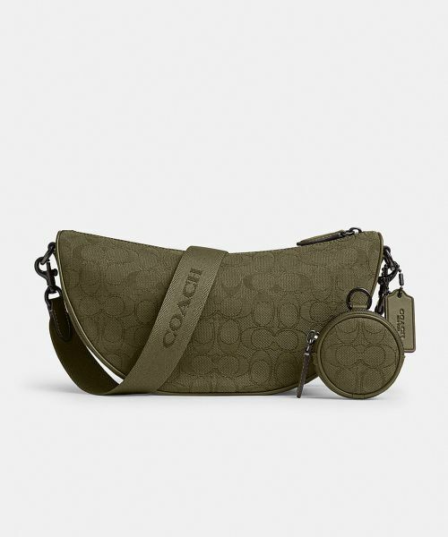 COACH/コーチ ホール ソフト スリング バッグ・シグネチャー ジャカード GREEN ONE COACH/コーチ ホール ソフト スリング バッグ・シグネチャー ジャカード GREEN ONE