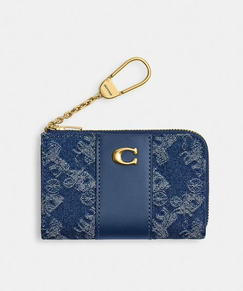 COACH/コーチ エッセンシャル Lジップ キー ケース・ホース アンド キャリッジ プリント BLUE ONE COACH/コーチ エッセンシャル Lジップ キー ケース・ホース アンド キャリッジ プリント BLUE ONE