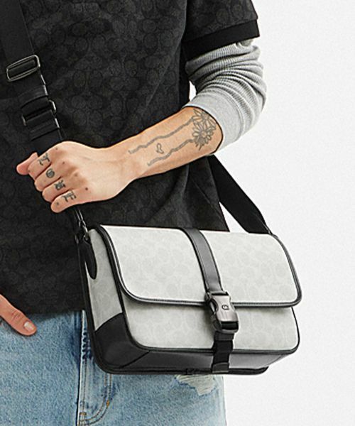 COACH/コーチ リーグ メッセンジャー バッグ・シグネチャー キャンバス WHITE ONE COACH/コーチ リーグ メッセンジャー バッグ・シグネチャー キャンバス WHITE ONE