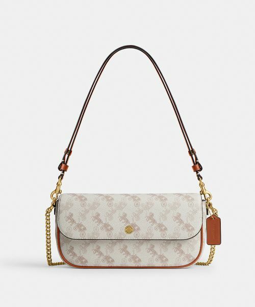 【COACH】ショルダーバッグ ブルック フラップ チェーン バッグ・ホース アンド キャリッジ
