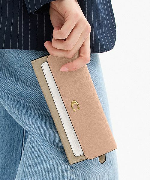 ブティック★【COACH】ミラ フラップウォレット カラーブロック COACH｜【公式】ミラ ロング フラップ ウォレット・カラー
