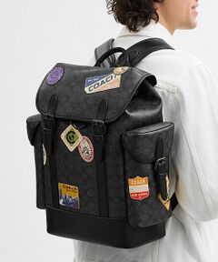COACH(コーチ)レディース用ヒョウ柄バックパック CC757 SVMU4