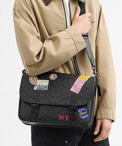 COACH（コーチ）メンズ メッセンジャーバッグ ナイロン×レザー ブルー 楽天市場】コーチ COACH メンズ（ブランドコーチ・カラーブルー