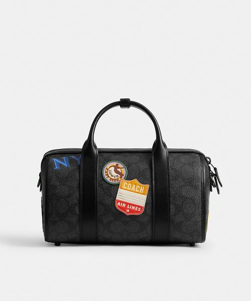 新作 COACH◆ゴッサム ダッフル 24・シグネチャー パッチ CBG37 Gotham Duffle Bag 24 In Signature Canvas With Patches